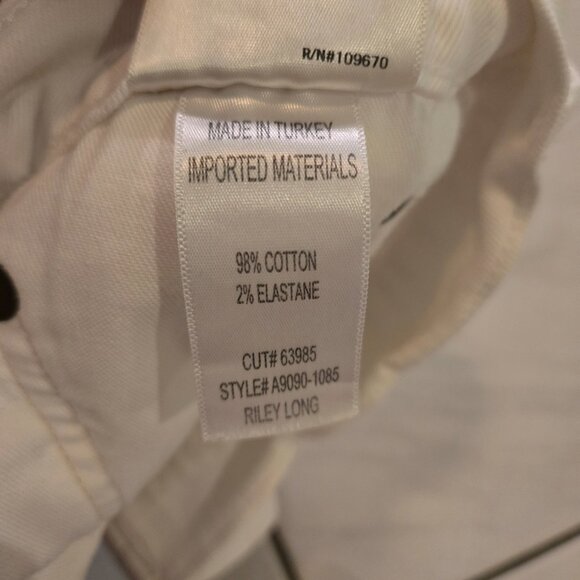 Agolde Riley Long High Rise Straight Jeans White 31 - Picture 4 of 5